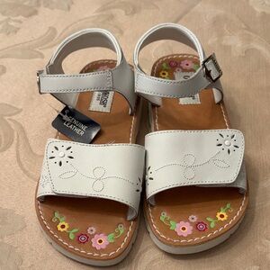 OshKosh B'gosh White Kids Sandals with Floral Design